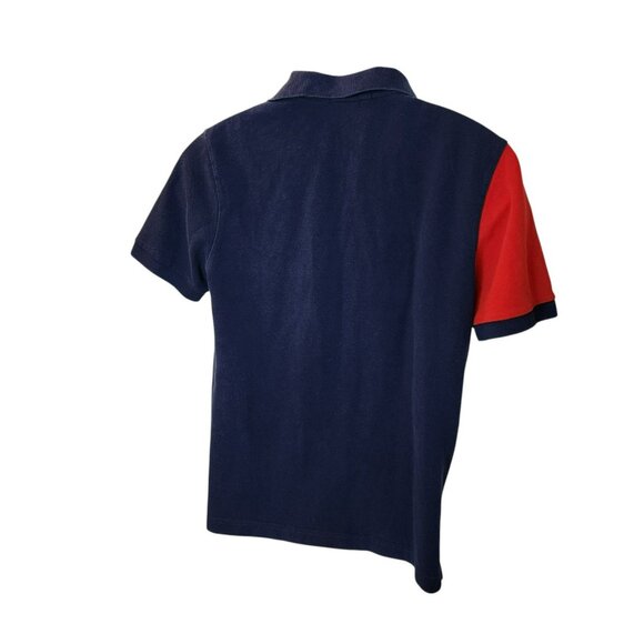 Collezione O2 Polo Shirt S | Navy Red White Diagonal Sash Crest Nautical - Picture 6 of 8
